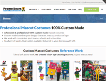 Tablet Screenshot of custommascotcostume.com